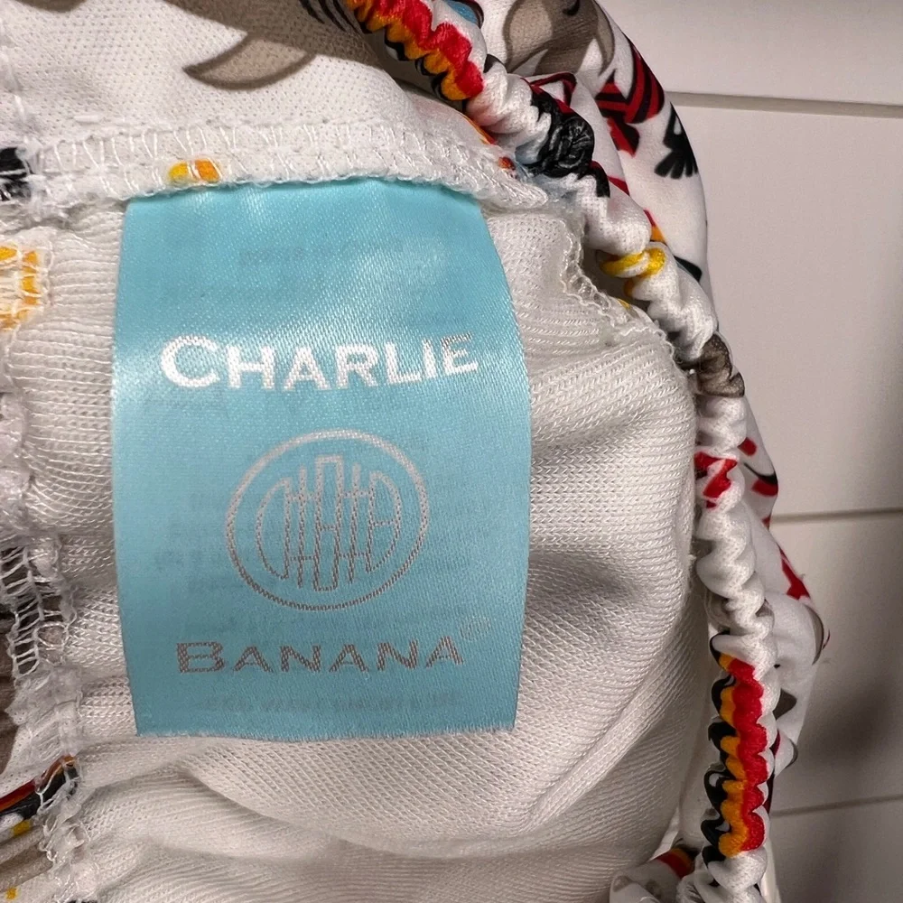 Charlie Banana Baby Swim Diaper - White with Multicolor Print - Picture 6 of 7